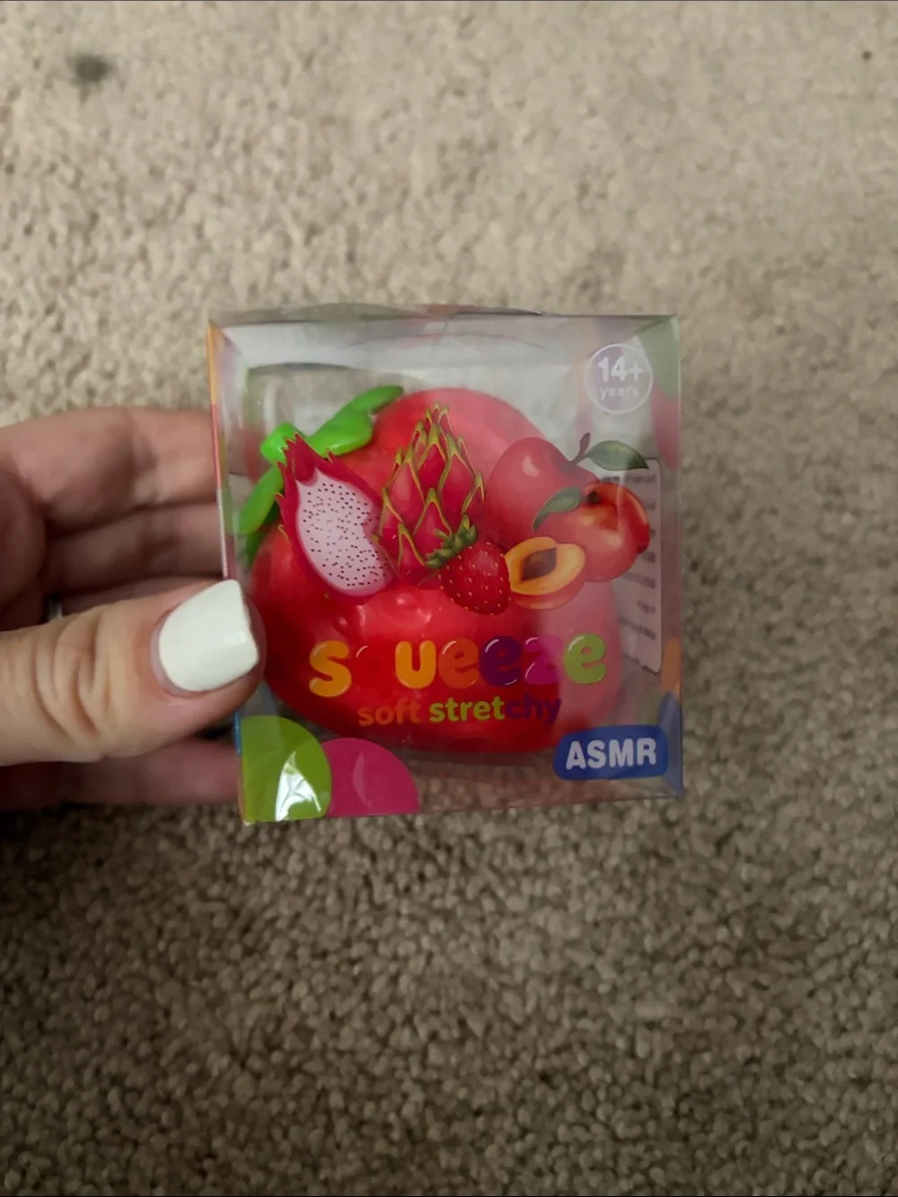 Squeeze Soft Stretchy ASMR Fruit Stress Ball - strawberry